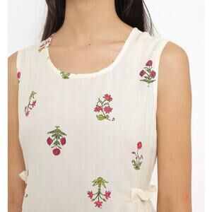 Floral Print Sleeveless A-line Dress, Size XS